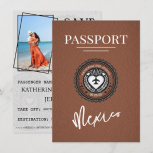 Brun Mexiko Passport Spara datum Datumet
