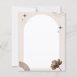 Brun minimal Boho-anteckning tom