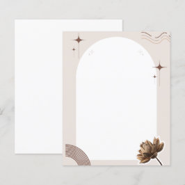 Brun minimal Boho-anteckning tom