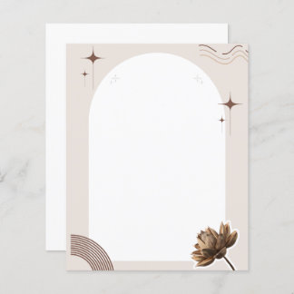 Brun minimal Boho-anteckning tom