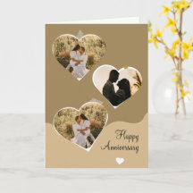 Brun, minimalistisk årsdag Fotokollage är uppfällt