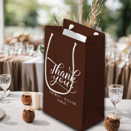 Brun | Minimalistisk bröllop tack