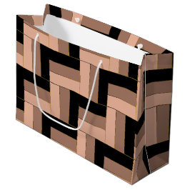 Brun Mocha, svart, geometriska rektanglar