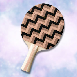 Brun Mocha Svarta Geometriska Rektanglar Pingisracket