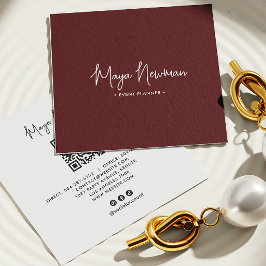 Brun modern Elegant - minimal QR-kodProfessionell Fyrkantigt Visitkort
