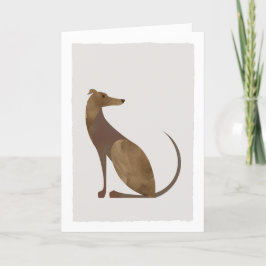 Brun Modern Greyhound Illustration tom insida Tack Kort