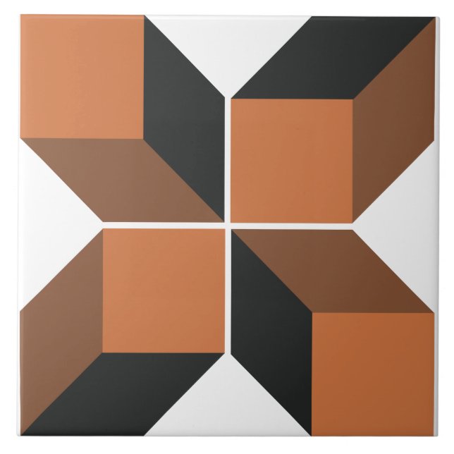 Brun modul 5 stor keramisk panel kakelplatta (Framsidan)