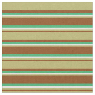 Brun, Mörk Khaki, Light Cyan & Sea Grönt Färgad Tyg