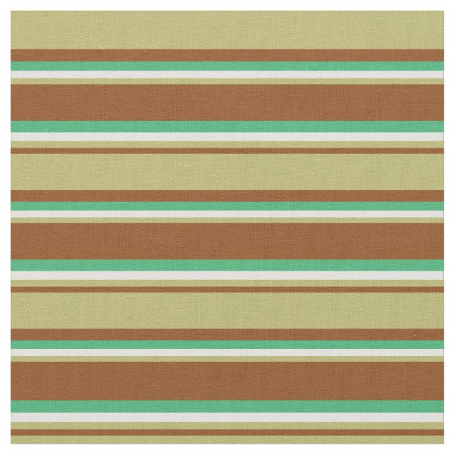 Brun, Mörk Khaki, Light Cyan & Sea Grönt Färgad Tyg (Närbild)