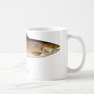 Brun mugg för forellfiskkaffe