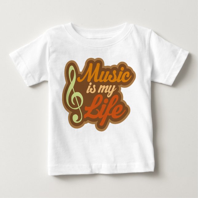 Brun musik är mitt liv t-shirt (Framsida)