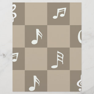 Brun musikanteckning mönster: