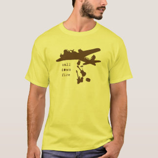 Brun musikbandbombplan t-shirt