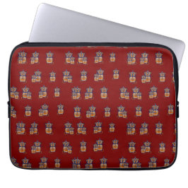 Brun Musmönster Gardin Laptop Fodral