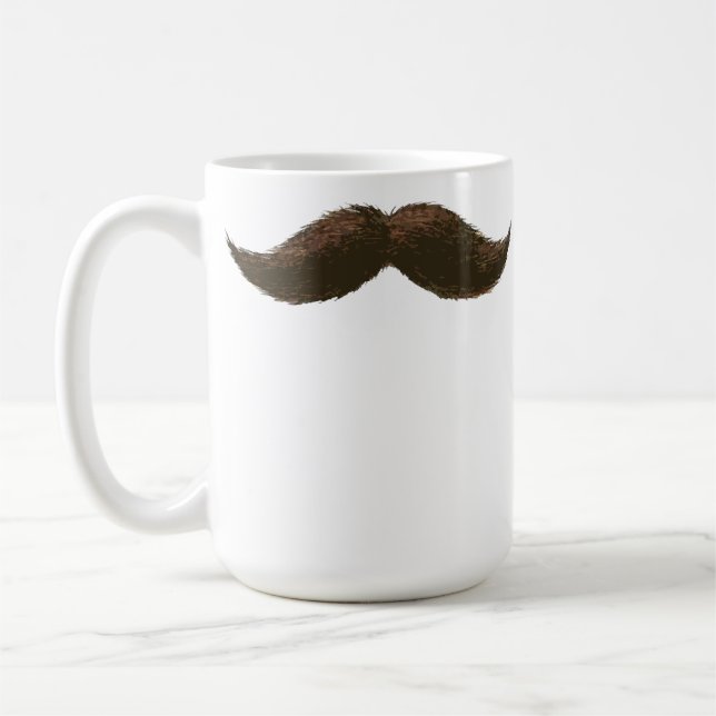 Brun mustaschkaffemugg kaffemugg (Vänster)