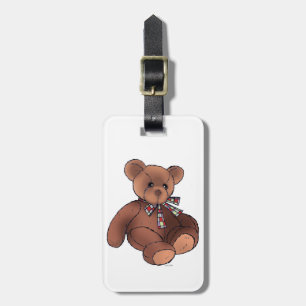 Brun nalle bagagebricka