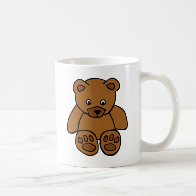 Brun nalle kaffemugg (Höger)