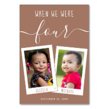 Brun När Vi Var Ålders Barn Foto Manus Bröllop