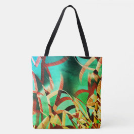 Brun näsa över grönt eller akvamarin tygkasse