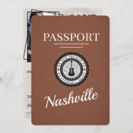 Brun Nashville Passport sparar datumet Spara Datumet