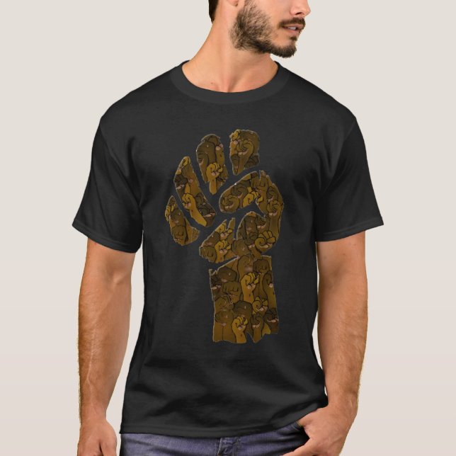 Brun näve t-shirt (Framsida)