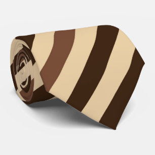 Brun och Beige Diagonal Rand Tie Slips