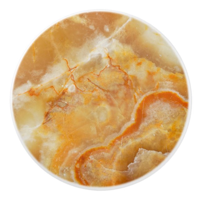 Brun och Beige Marble Skriv ut Knopp (Framsidan)