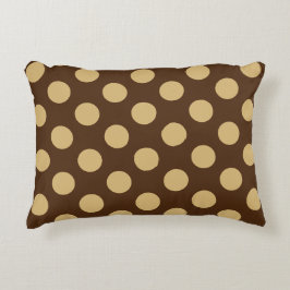 Brun och Beige prickade Prydnadskudde
