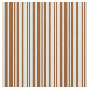 Brun och Beige Stripe/LUNDA Mönster Tyg