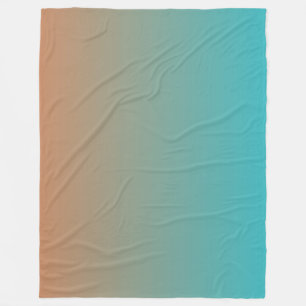 Brun och blå ombre fleecefilt