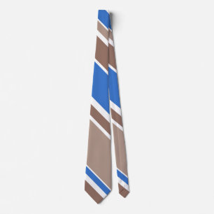 Brun och blå rand slips