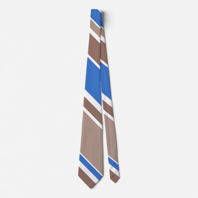 Brun och blå rand slips (Framsida)