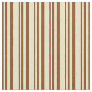 Brun och Blek Goldenrod Färgad Stripe Mönster Tyg