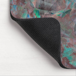 Brun- och cyanskuddar på ofärdiga väggplåster musmatta