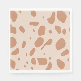 Brun och gräddfläckad pappersservett