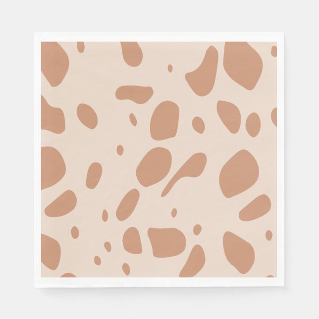 Brun och gräddfläckad pappersservett (Framsidan)