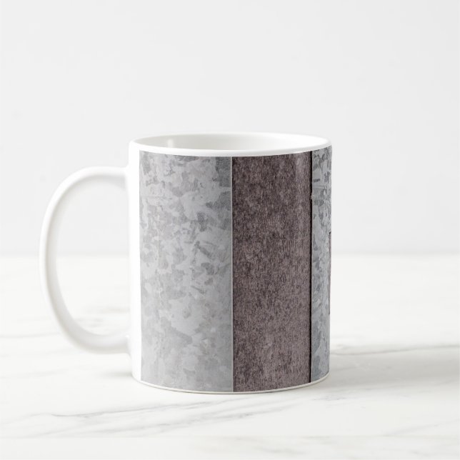 Brun- och grått brev B-teckningar Kaffemugg (Vänster)