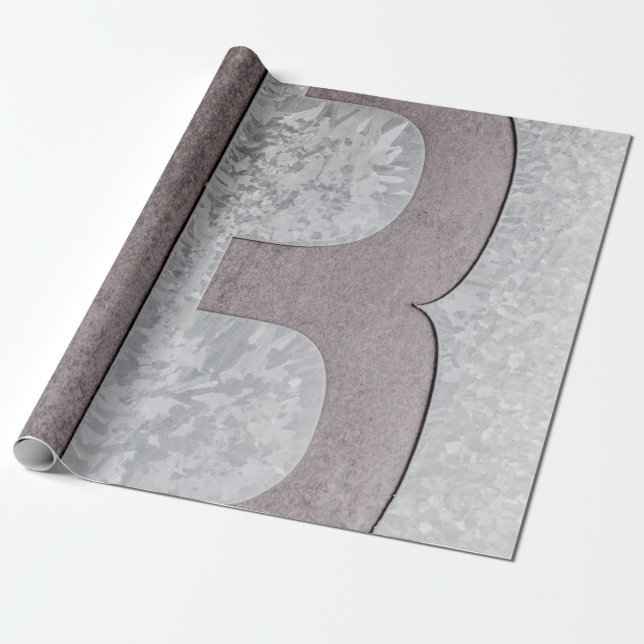 Brun- och grått brev B-teckningar Presentpapper (Utrullad)