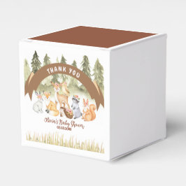 Brun och Grönt Woodland Animals Babyskor Presentaskar