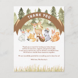Brun och Grönt Woodland Animals Babyskor Tilläggskort