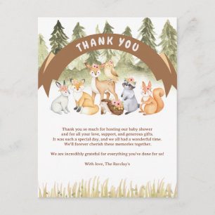 Brun och Grönt Woodland Animals Babyskor Tilläggskort