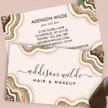 Brun Och Guld Glitter Agat Geod Företagskort