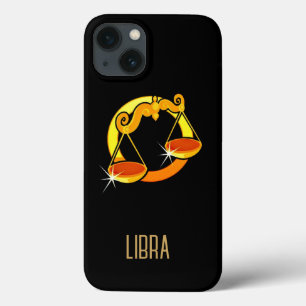 Brun och guld Libra zodiac svart