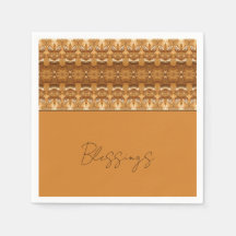 Brun och Guld mönstrad designer