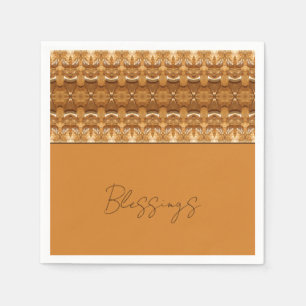 Brun och Guld mönstrad designer Pappersservett