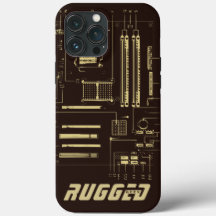 Brun och guld RUGGED GEEK Motherboard Tech