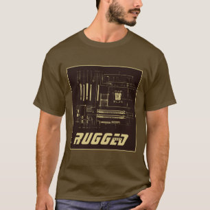Brun och guld RUGGED GEEK Motherboard Tech T Shirt