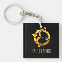 Brun och guld Sagittarius zodiac svart