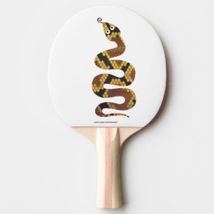 Brun och guld- Silhouette för orm Pingisracket