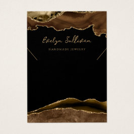 Brun och guld-visning-kort för halsband visitkort
